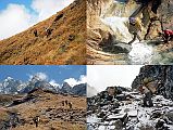 105 Trekking Across Top Of The World Ridge Towards Miristi Khola